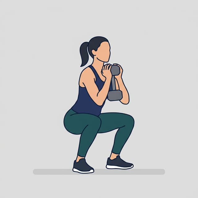 Dumbbell Goblet Squat illustration