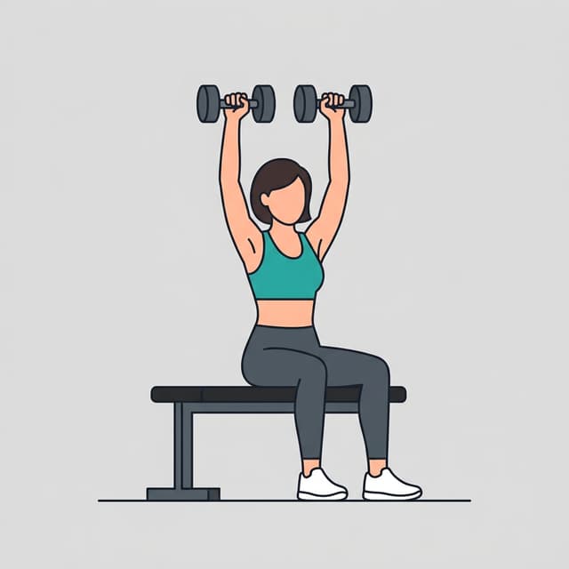 Seated Dumbbell Shoulder Press illustration