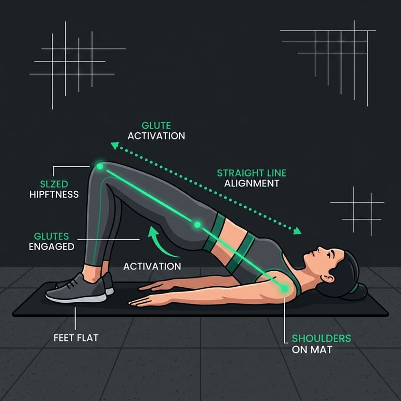 Glute Bridge exercise illustration