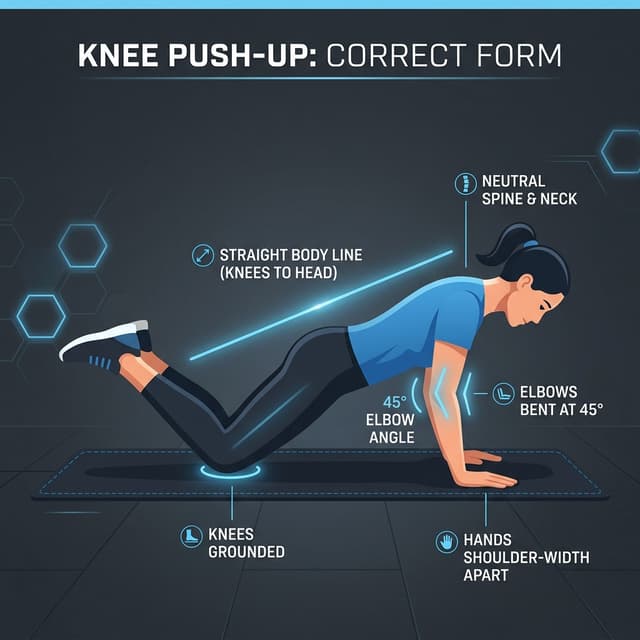 Knee Push-Up illustration