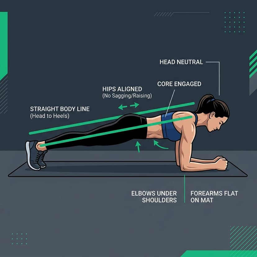 Forearm Plank exercise illustration