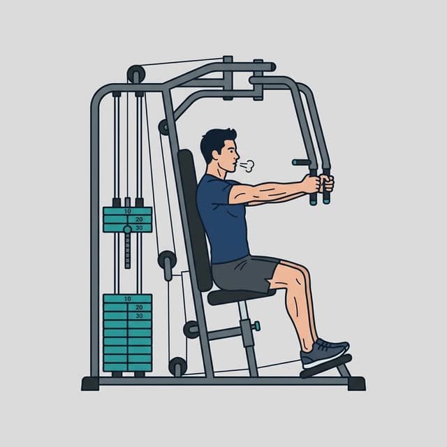 Seated Chest Press Machine illustration